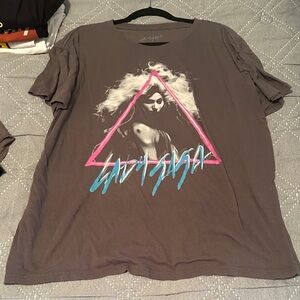 Lady Gaga Graphic T-Shirt in Brown
